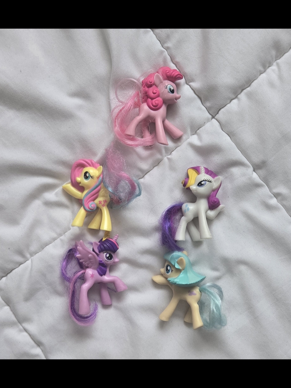 My Little Pony Five-Figure Set - Pink, Yellow, White, Purple, Teal